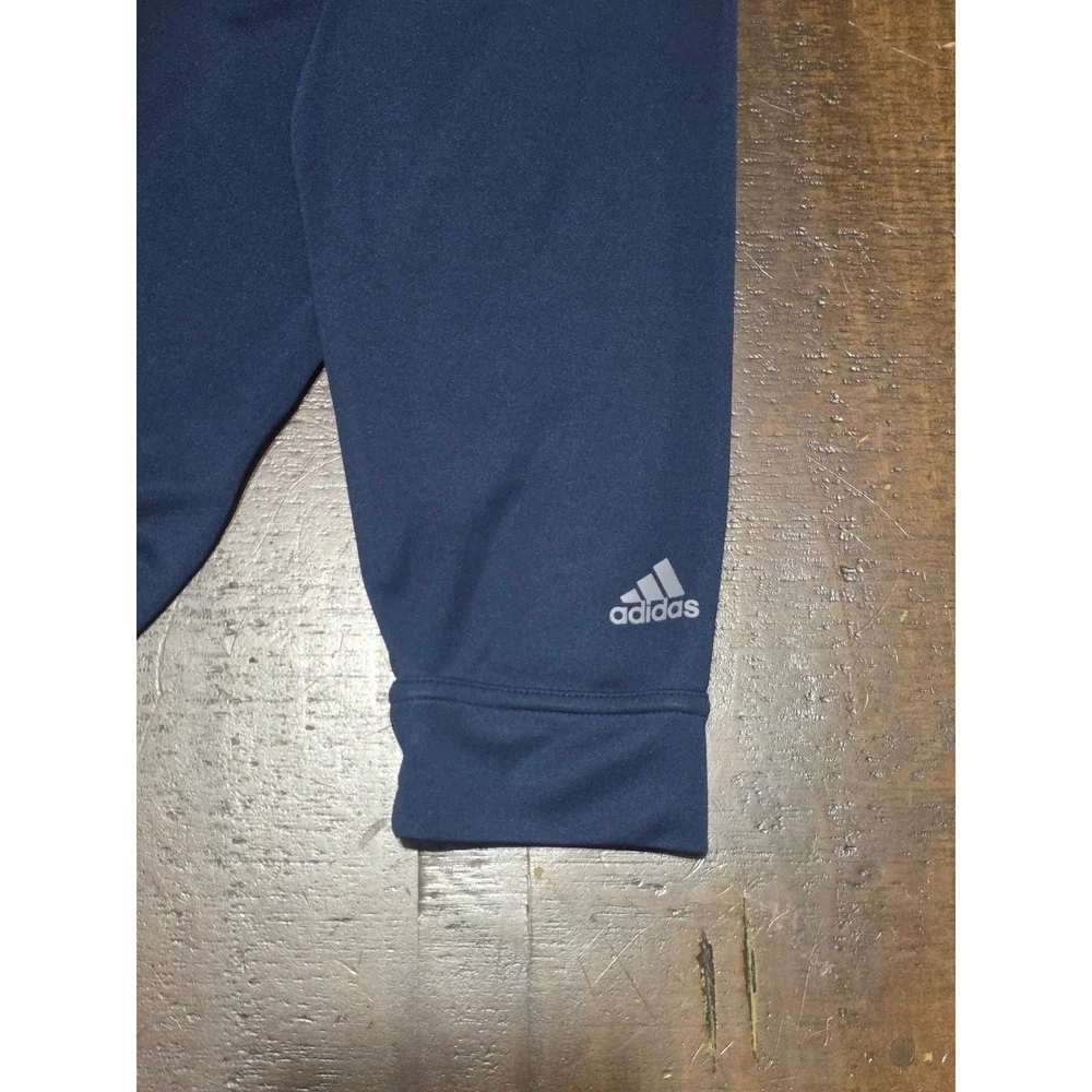 Adidas Long Sleeve Performance Polo Shirt Navy Blue